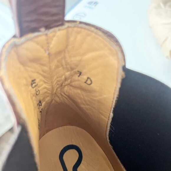 Rod Patrick Womens Jodphur Boots 7D Brown Leather Western short Ankle Slip On - Picture 13 of 14